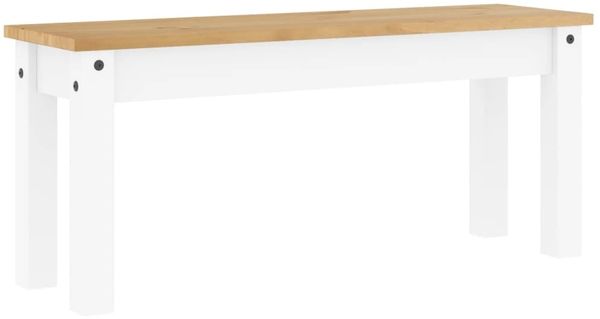 vidaXL Essbank PANAMA Weiß 105x30x45 cm Massivholz Kiefer 4005713 Bild 6