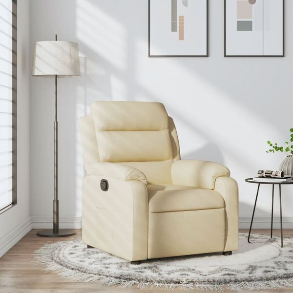 vidaXL Relaxsessel Creme Stoff 373471