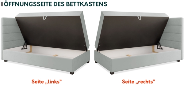 Boxspringbett Emprio (Farbe: Manila 14, Größe: 90 x 200) Bild 8