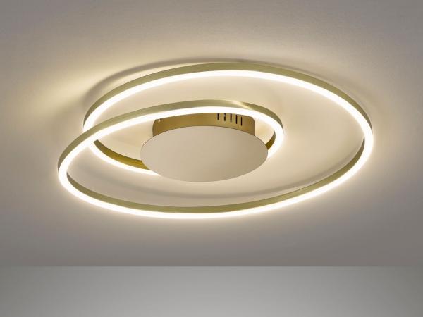 Fischer & Honsel 21297 LED Deckenleuchte Holy messing matt weiß matt tunable white 49cm