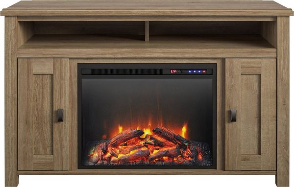 loft24 Kaminumbauschrank Farmington Sideboard mit Elektrokamin im Landhausstil