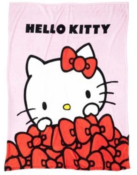 Wohndecke Hello Kitty Flanell Decke warme XL Kuscheldecke 130x160 cm, Hello Kitty Bild 4