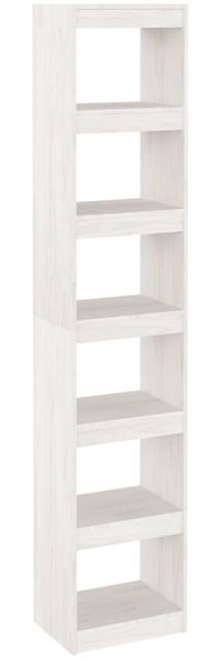 Bücherregal | Standregal Weiß 40x30x199 cm Massivholz Kiefer