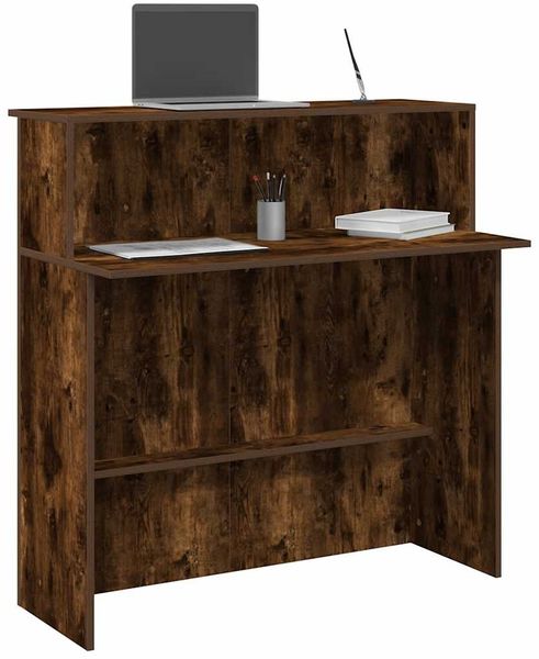 vidaXL Empfangstheke Räuchereiche 100x50x103,5 cm Holzwerkstoff 859028