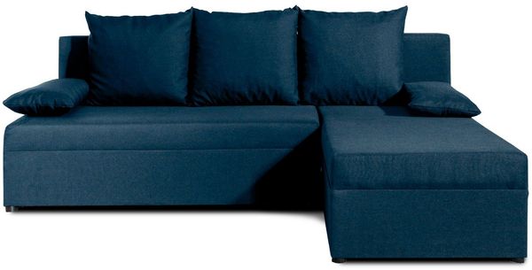 MOEBLO Ecksofa ARON, Couch L-Form Polstergarnitur mit Beidseitig Montierbarer Ottomane – Flexibles Polstersofa für Ihr Zuhause, (BxHxT): 206x90x146 cm