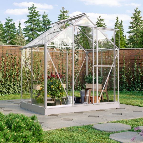 Vitavia Gewächshaus Triton 2500, 3mm ESG, alu, inkl. Fundament