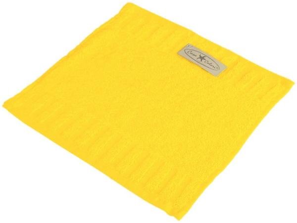 Casa Colori Gästehandtuch Uni, Frottier (1-St), Hohe Farbbrillanz, Einfache Pflege, gelb