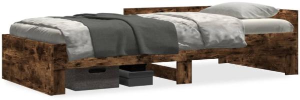 vidaXL Bettgestell ohne Matratze Räuchereiche 90x190 cm Holzwerkstoff 849590