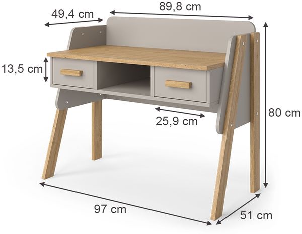 Schreibtisch Malia Cashmere/Artisan 97 x 51 cm Vitalispa Bild 2