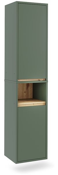 Hochschrank Viola Grün/Artisan 38 x 170 cm mit 2 Türen Vicco
