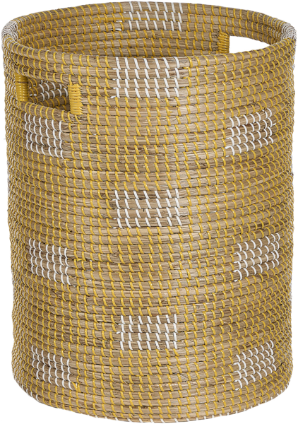 Korb Seegras natürlich gelb weiß ⌀ 40 cm MONGCAI