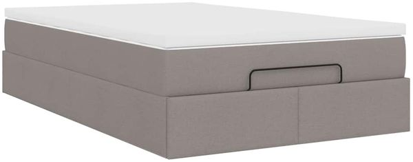 vidaXL Ottoman-Bett mit Matratze Taupe 120x200 cm Stoff 3311103 Bild 10