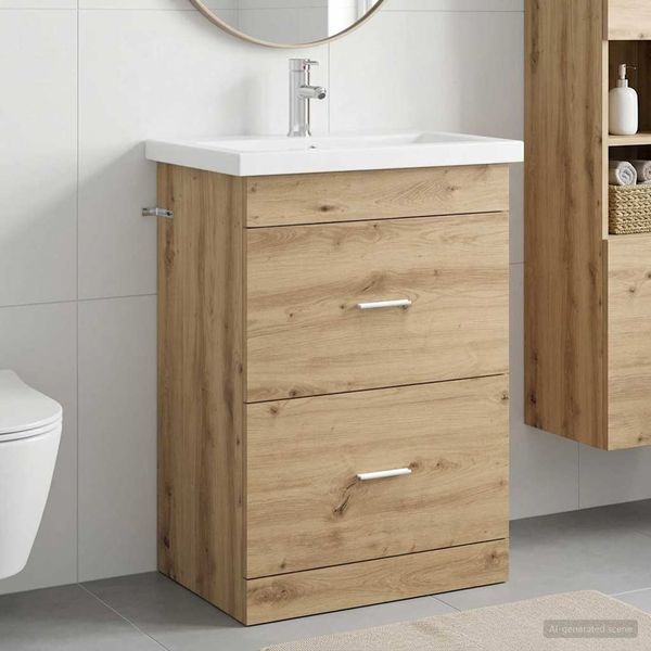 vidaXL Badezimmermöbel-Set Artisan-Eiche 61 x 40 x 84,5 cm 3404373