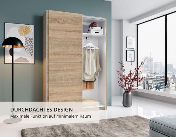 Bega 'Fast' Schwebetürenschrank, Eiche Sonoma Sägerau Nb. Bild 3