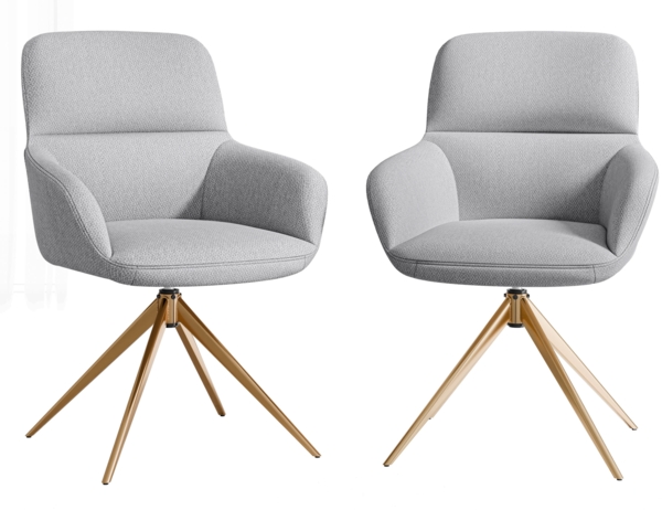 Drehsessel Bokiz 3615/GL (Farbe: Lukka 85, Gold)