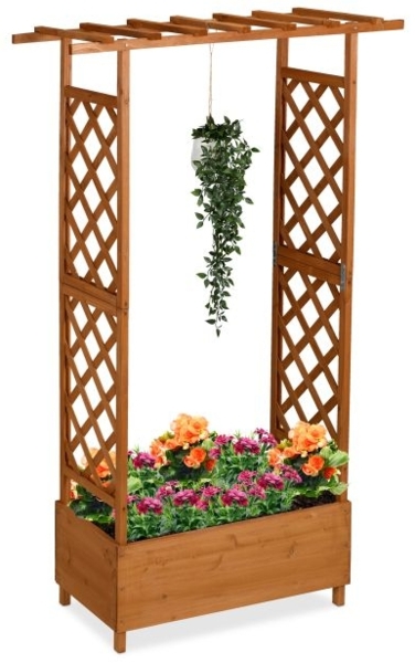 Blumenkasten mit Rankgitter & Dach 10050940_57