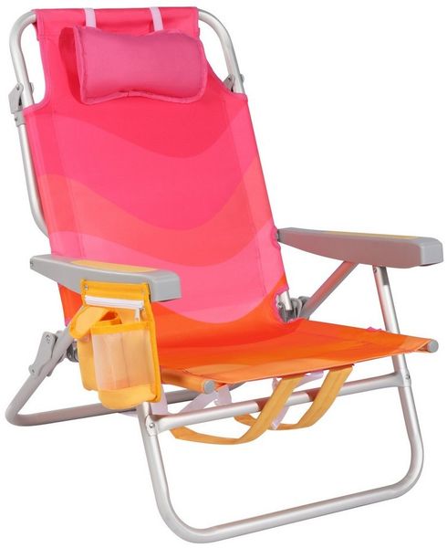 HOMECALL Klappstuhl Strandstuhl Leicht Klappbar Camping, 5-fach verstellbare Rückenlehne (Bis 136KG, Aluminiumrahmen, große Kühltasche und Aufbewahrungstasche, 1 St), Seitentaschen, Kopfstütze, Schultergurten, Handtuchhalter