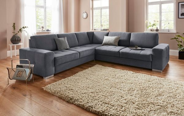 sit&more Ecksofa Santorini L-Form, mit Federkern und Sitztiefenverstellung, wahlweise mit Bettfunktion