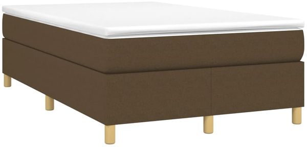 vidaXL Boxspringbett mit Matratze Dunkelbraun 120x190 cm Stoff 3269693 Bild 2
