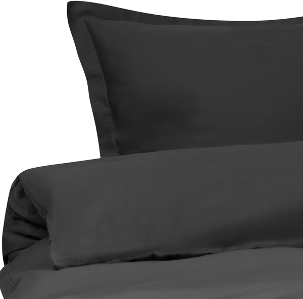 Bettwäsche-Set PARKROSE Baumwollsatin 200 x 200 cm Schwarz