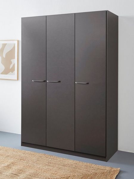 rauch Drehtürenschrank Kleiderschrank Schrank Garderobe Wäscheschrank VANDOR in drei Breiten, Höhe 197 cm, Griffe in Graumetallic MADE IN GERMANY