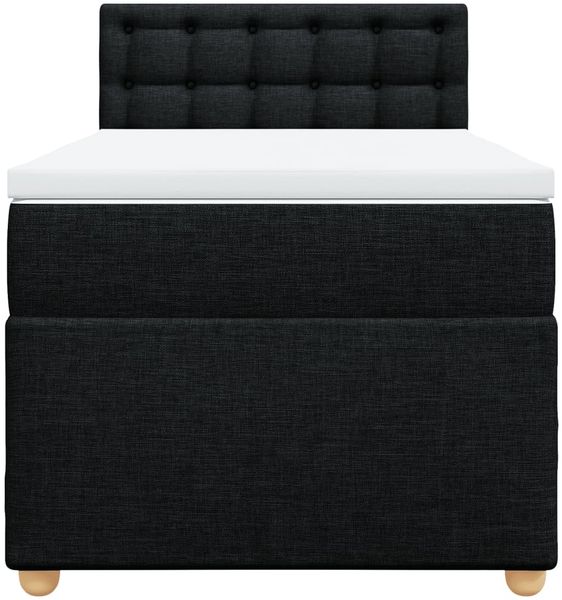 vidaXL Boxspringbett mit Matratze Schwarz 100x200 cm Stoff 3288907 Bild 6