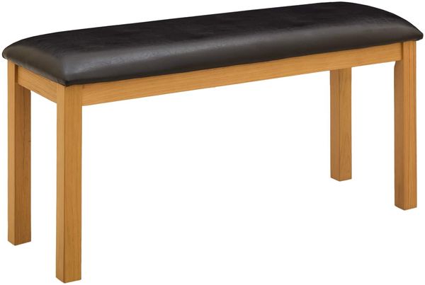 vidaXL Esstischbank 95 x 32 x 45 cm Massivholz Eiche Schwarz 42039173
