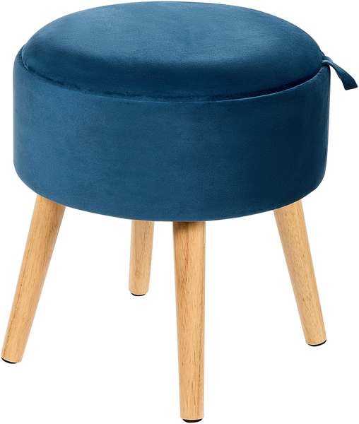 Hocker NEELY Marineblau Samtstoff