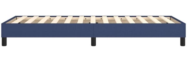 vidaXL Polsterbett, Stoff, 25,0 cm, Blau, 100x200 cm, mit Lattenrost, Schwarz Bild 6