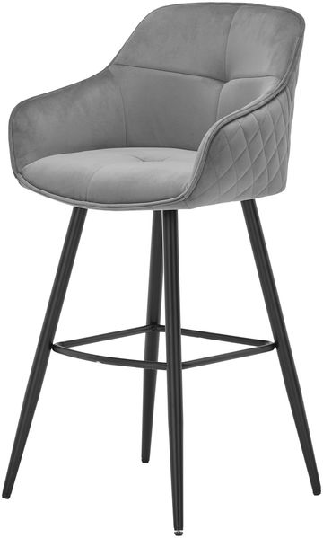 Barhocker >Emma< (2er Set) drehbar, in grau, schwarz - 57x105x53 (BxHxT)