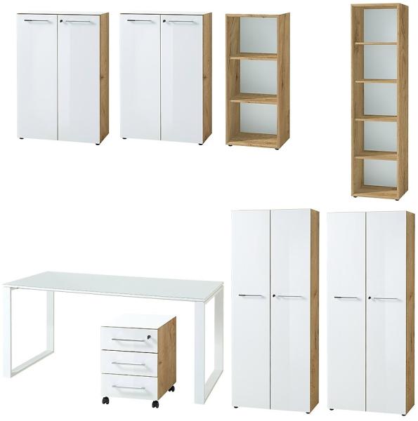 GERMANIA Bürokombination MONTERIA BHT 575x196x80 cm bunt Komplett-Büro Büro