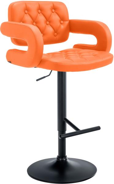 CLP Barhocker Dublin Kunstleder höhenverstellbar und drehbar,orange schwarz