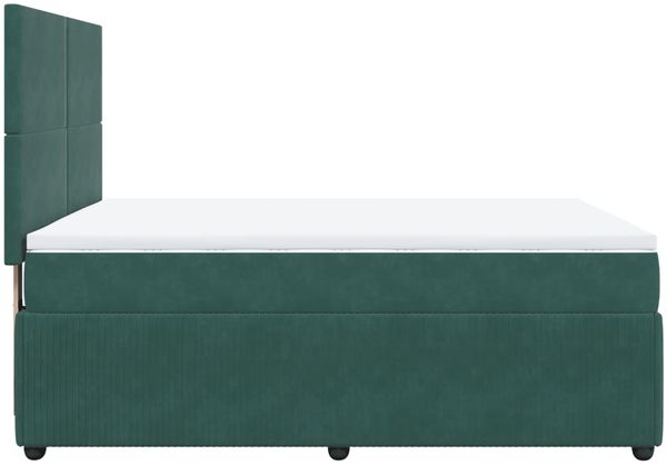 vidaXL Boxspringbett mit Matratze Dunkelgrün 160x200 cm Samt 3294679 Bild 7