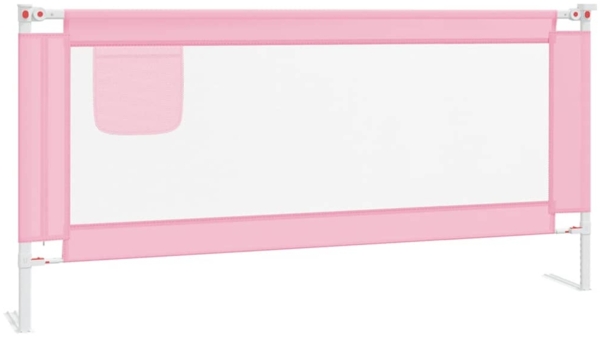 Kleinkind-Bettschutzgitter Rosa 190x25 cm Stoff