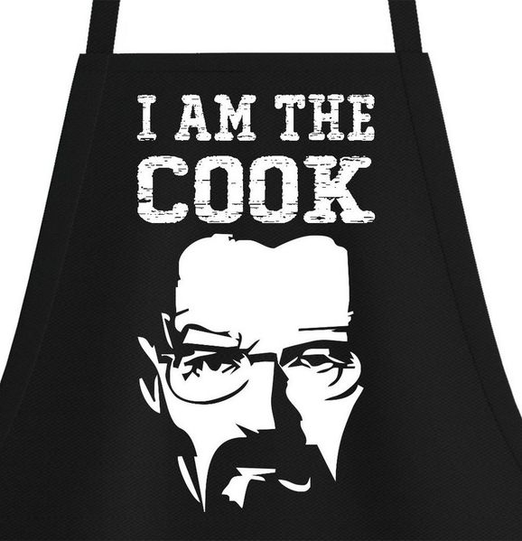 Youth Designz Grillschürze I AM THE COOK Schürze Kochschürze für Männer mit lustigem Spruch, Logo Print