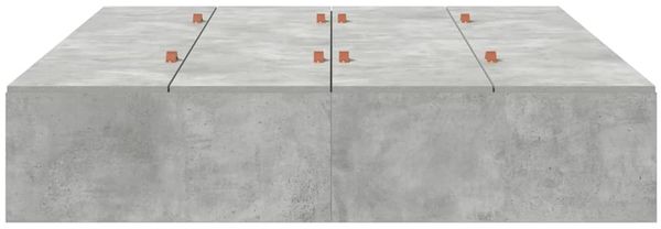 vidaXL Aufbewahrungsbettgestell Beton Grau 140 x 190 cm Holzwerkstoff 3335432 Bild 6