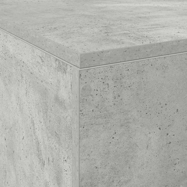 vidaXL Aufbewahrungsbettgestell Beton Grau 140 x 190 cm Holzwerkstoff 3335432 Bild 12