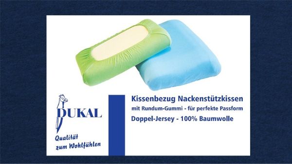 DUKAL Kissenbezüge Nackenstützkissen, aus hochwertigem DOPPEL-Jersey, (1 Stück), 30x50 - 35x50 cm, 100% Baumwolle, mit Spannumrandung, Made in Germany