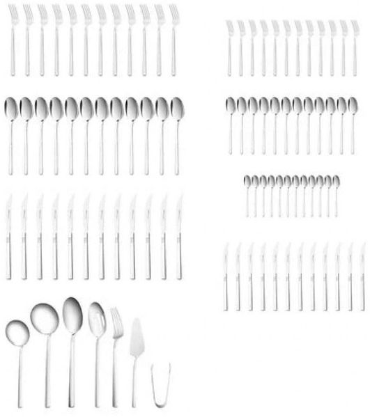 Karaca Besteck-Set Karaca Nil Elegance Besteckset für 12 Personen, 91 Teilig