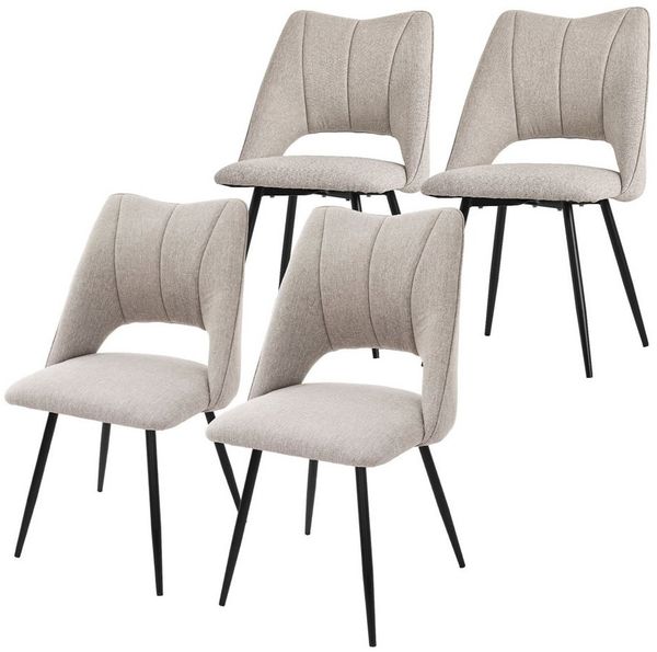 ML-DESIGN Stuhl Esszimmerstühle mit Rückenlehne moderne Design Lounge Küchenstühle (4 St), Polsterstuhl Esstischstühle 4er Set Clubsessel Polyester bis 120kg