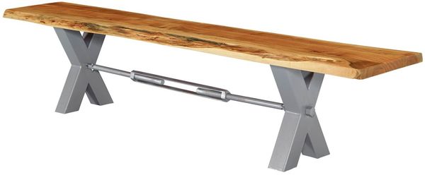 Bank Akazie 200x38x46 natur lackiert IRON LABEL #137