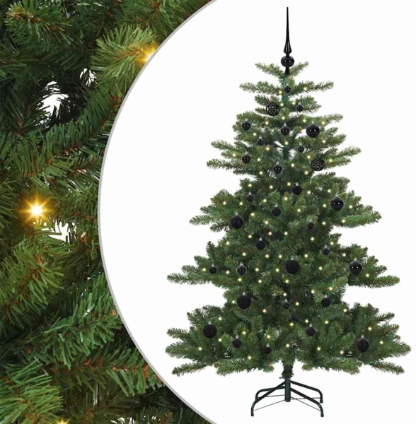 vidaXL Künstlicher klappbarer Weihnachtsbaum Grün 150 cm PVC und Stahl 3397654