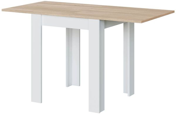 Calicosy Ausziehbarer Tisch Klappsystem in Buchform - L67 cm - Weiß