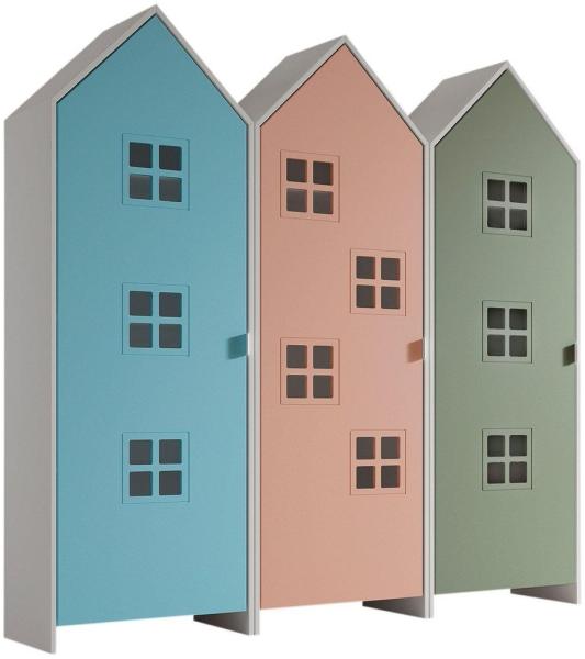 Schrank Casami Bruges 37 x 172,8 x 171,3 cm MDF Blau Rosa Grün