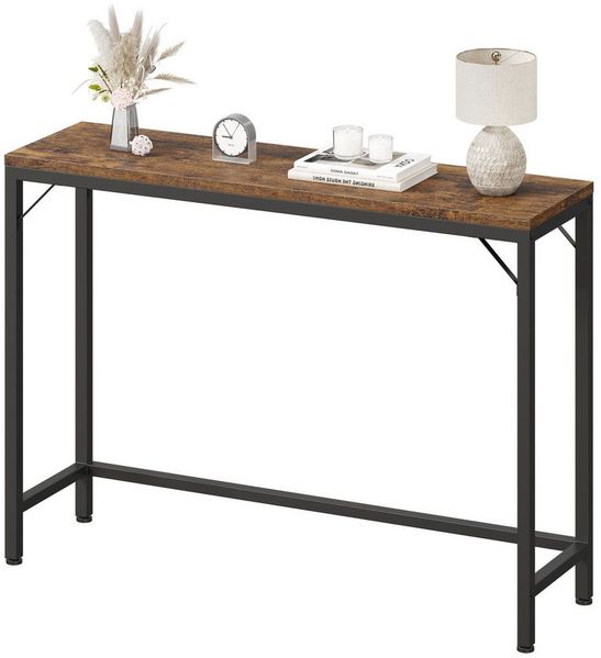 GarveeMore Konsolentisch,105x30x81cm, Schmaler Beistelltisch,Flurtisch,Kleiner Ausstellungstisch,Sofatisch