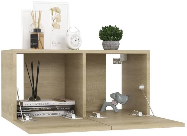 vidaXL 10-tlg. TV-Schrank-Set Sonoma-Eiche Spanplatte [3078980] Bild 4