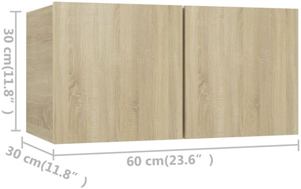 vidaXL 10-tlg. TV-Schrank-Set Sonoma-Eiche Spanplatte [3078980] Bild 11