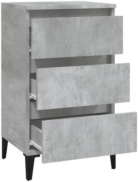 vidaXL Nachttisch Betongrau 40x35x70 cm Holzwerkstoff 819672 Bild 6