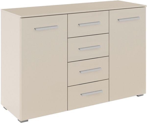 rauch Schubkastenkommode Sideboard Kommode Kombikommode KOLUNA mit Dekorfront (Breite 120 cm), vier große Schubladen, mit insgesamt 4 Einlegeböden MADE IN GERMANY
