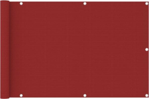 vidaXL Balkon-Sichtschutz Rot 90x400 cm HDPE 311009